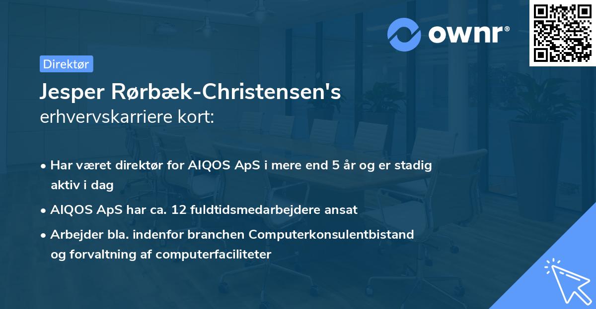 Jesper Rørbæk-Christensen's erhvervskarriere kort