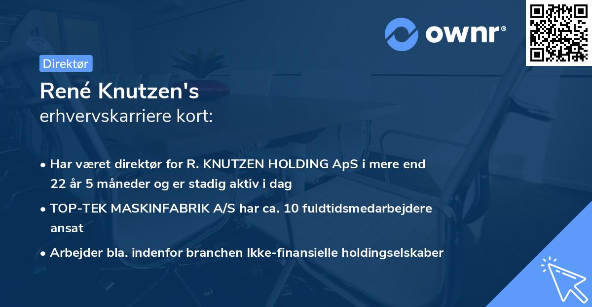 René Knutzen's erhvervskarriere kort