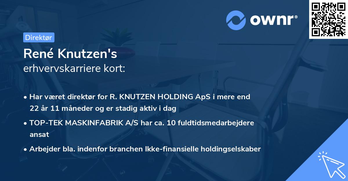 René Knutzen's erhvervskarriere kort