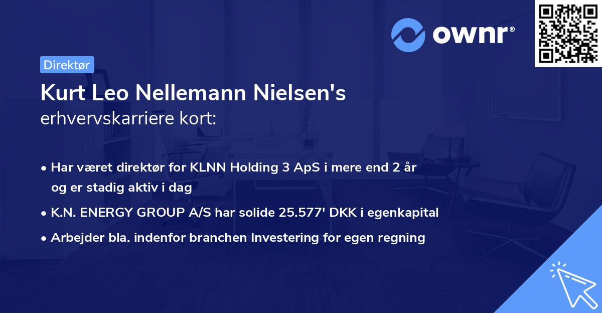 Kurt Leo Nellemann Nielsen's erhvervskarriere kort
