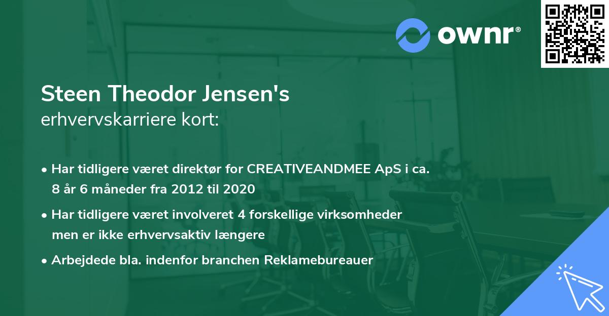 Steen Theodor Jensen's erhvervskarriere kort