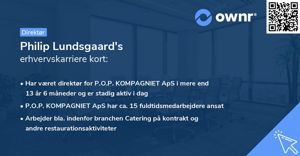 Philip Lundsgaard's erhvervskarriere kort