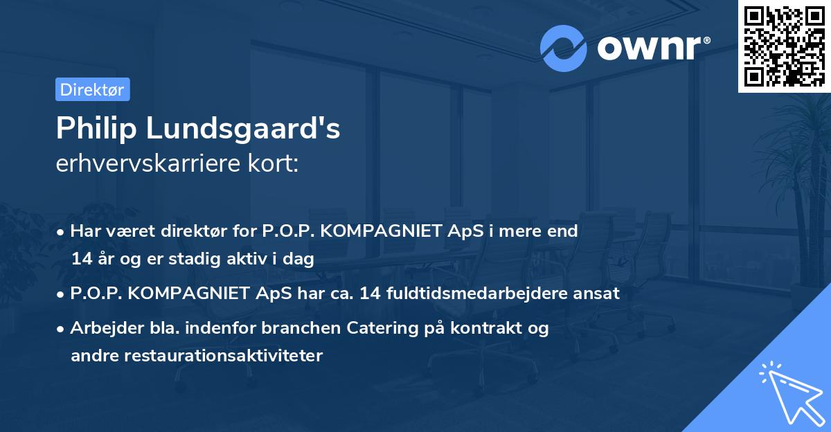 Philip Lundsgaard's erhvervskarriere kort