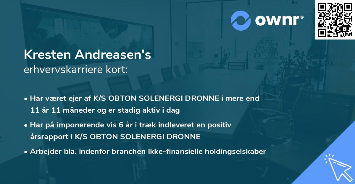 Kresten Andreasen's erhvervskarriere kort