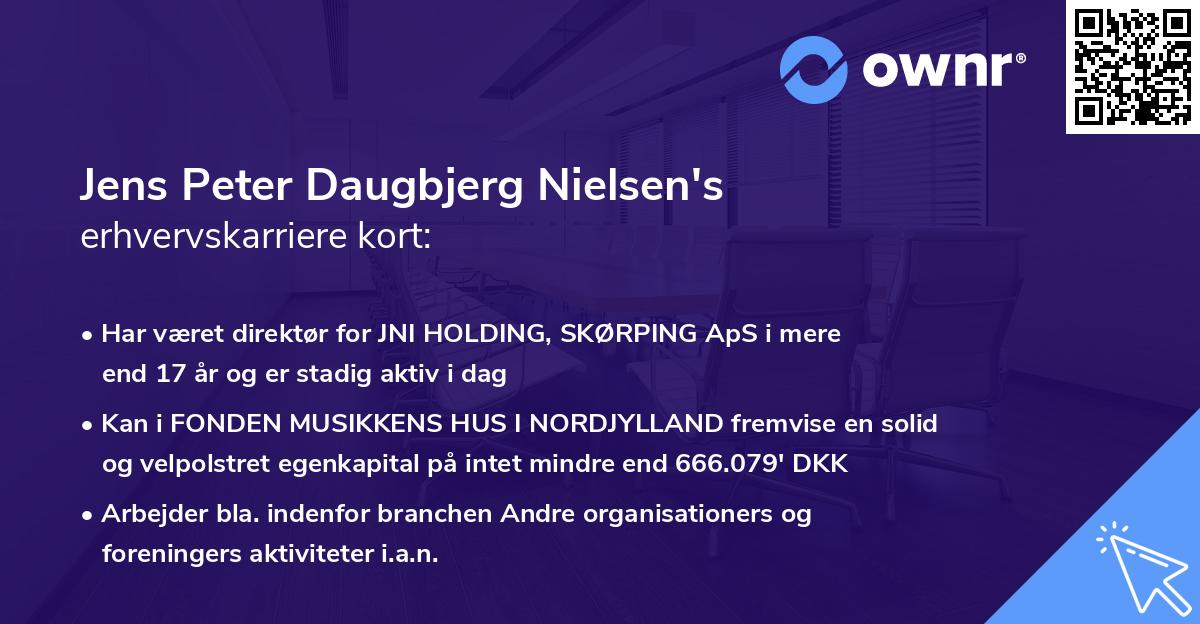 Jens Peter Daugbjerg Nielsen's erhvervskarriere kort