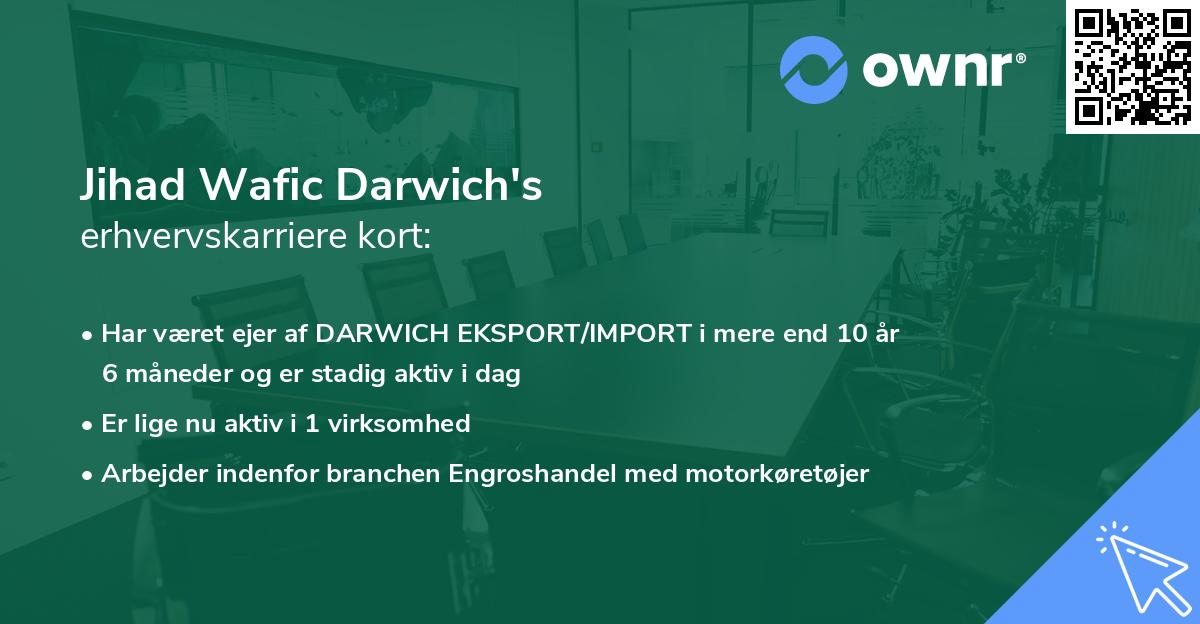 Jihad Wafic Darwich's erhvervskarriere kort