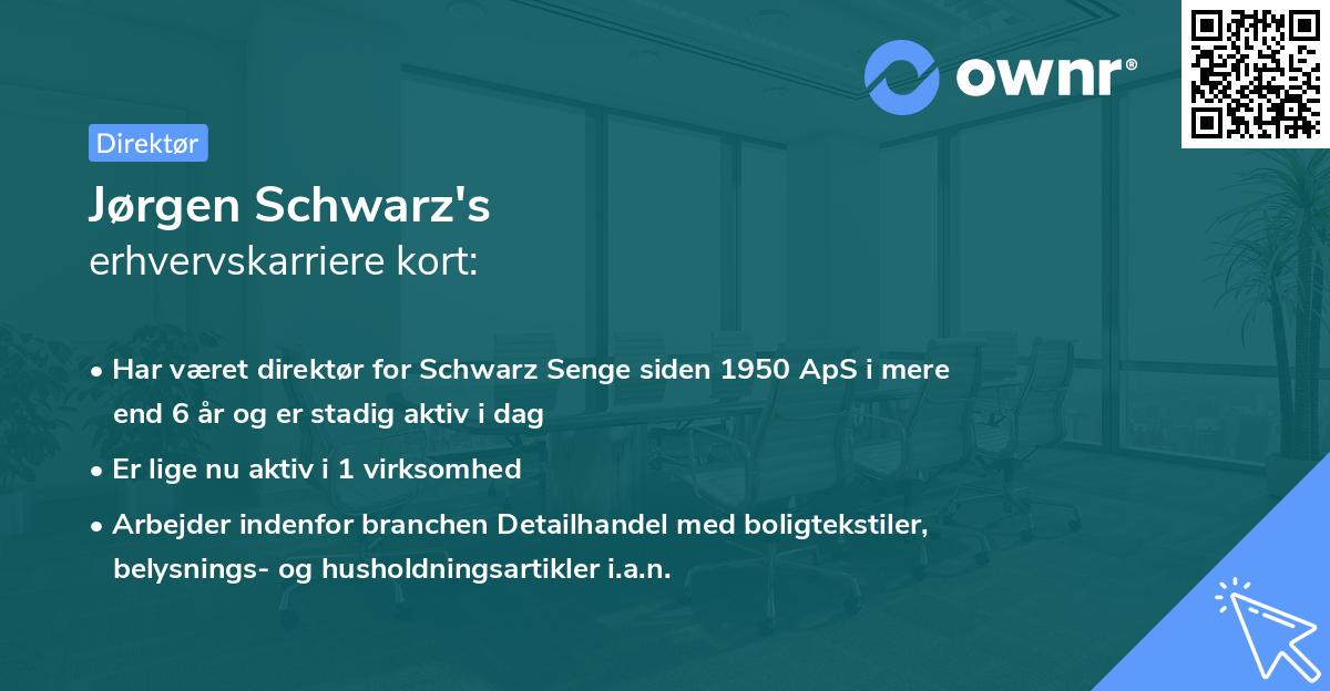 Jørgen Schwarz's erhvervskarriere kort