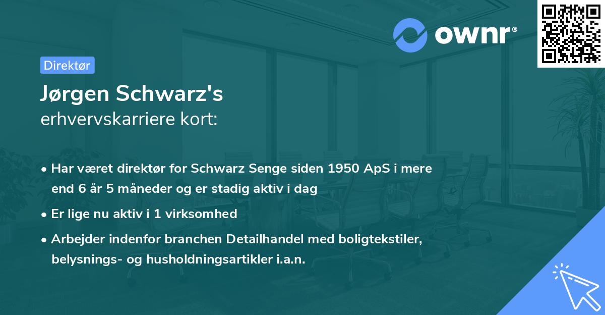 Jørgen Schwarz's erhvervskarriere kort