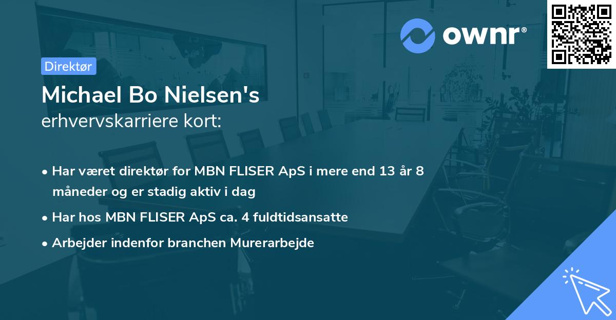 Michael Bo Nielsen's erhvervskarriere kort