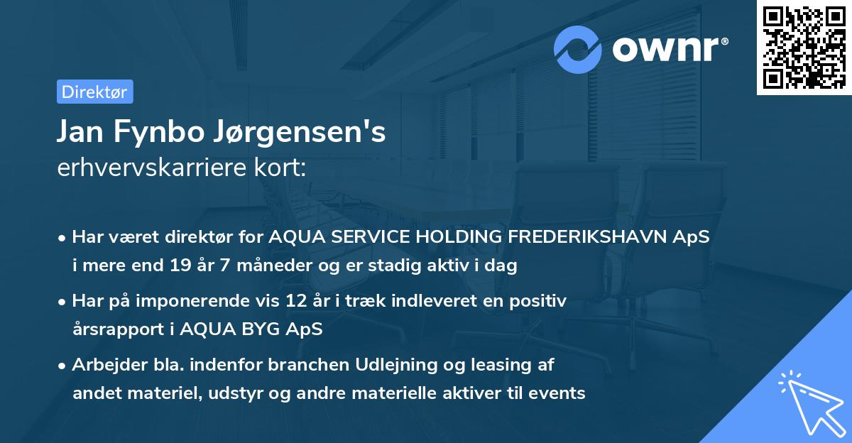 Jan Fynbo Jørgensen's erhvervskarriere kort