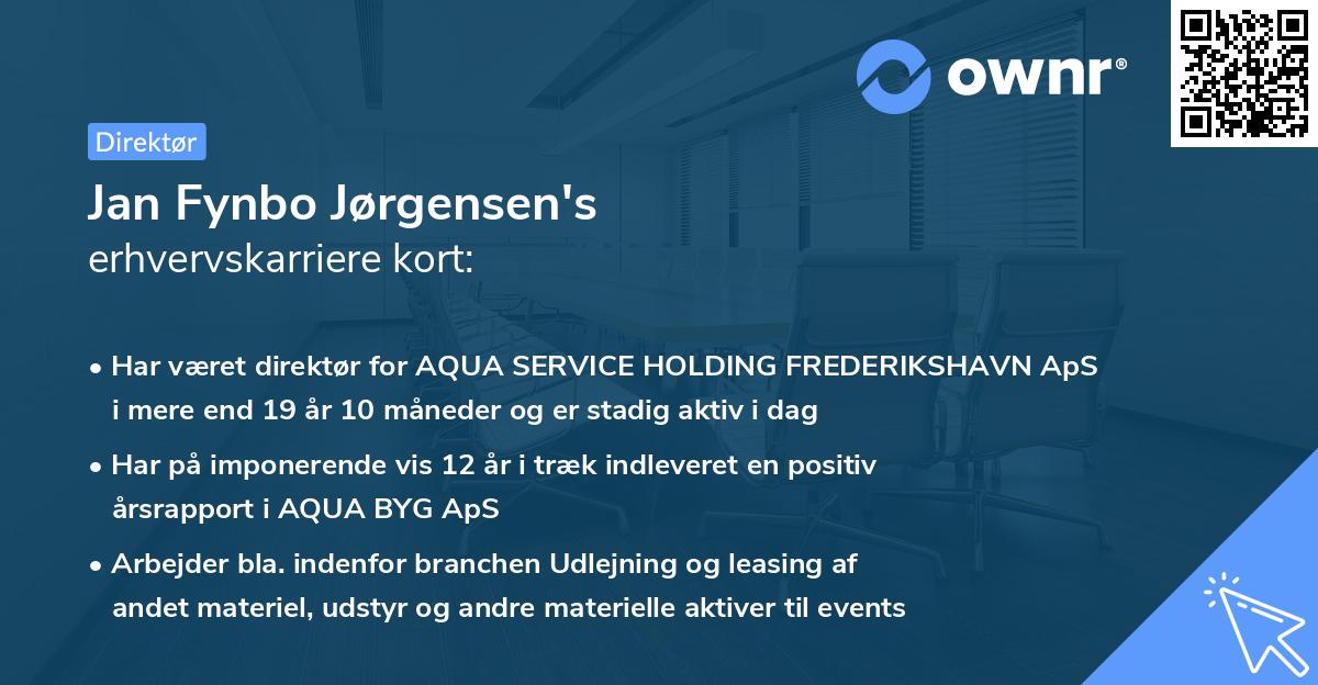 Jan Fynbo Jørgensen's erhvervskarriere kort