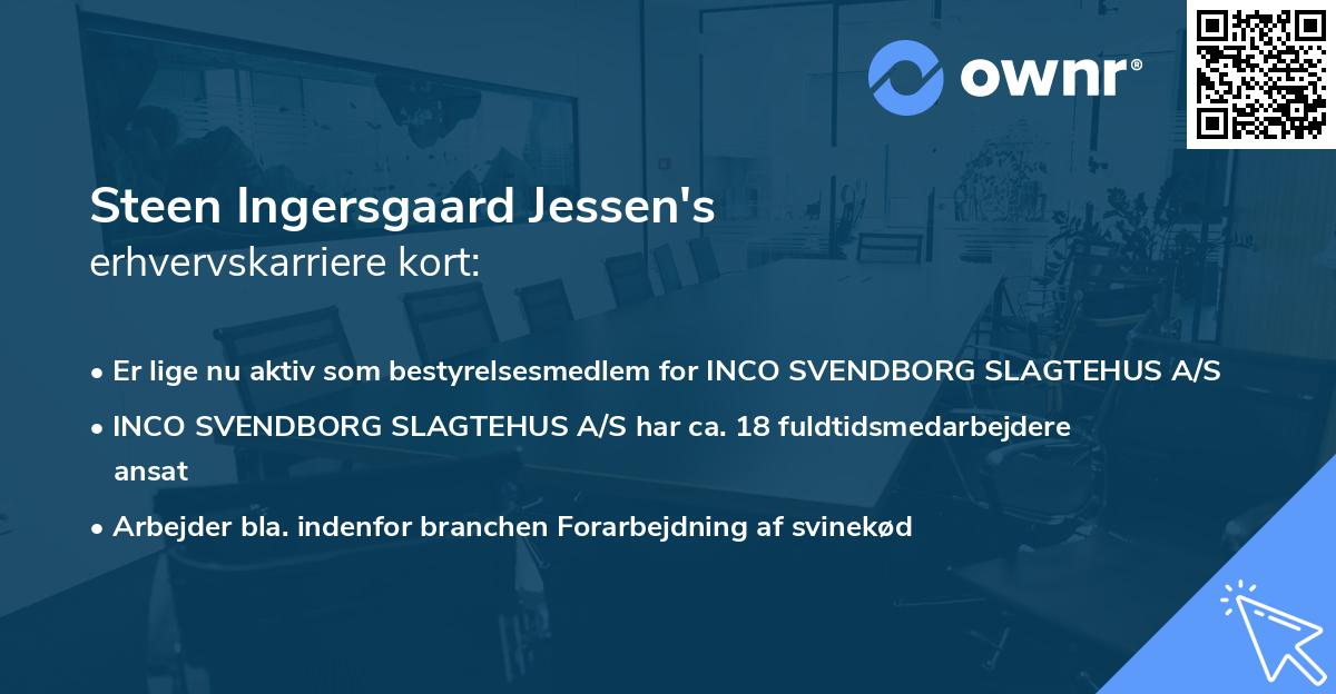 Steen Ingersgaard Jessen's erhvervskarriere kort
