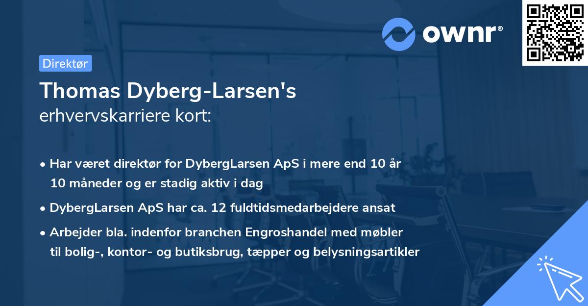 Thomas Dyberg-Larsen's erhvervskarriere kort