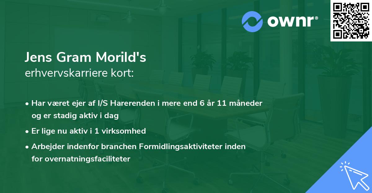 Jens Gram Morild's erhvervskarriere kort