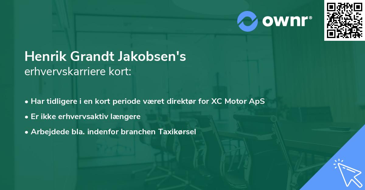 Henrik Grandt Jakobsen's erhvervskarriere kort