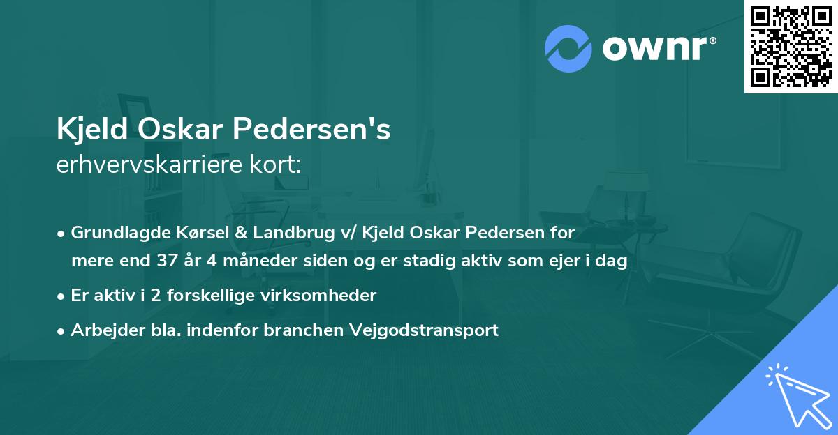 Kjeld Oskar Pedersen's erhvervskarriere kort