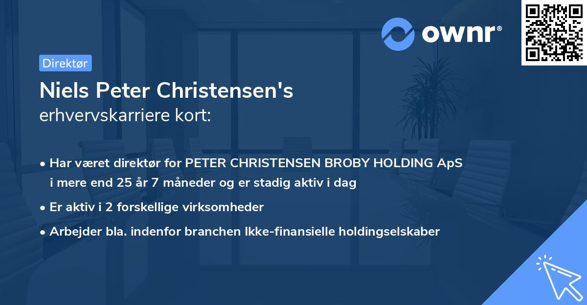 Niels Peter Christensen's erhvervskarriere kort