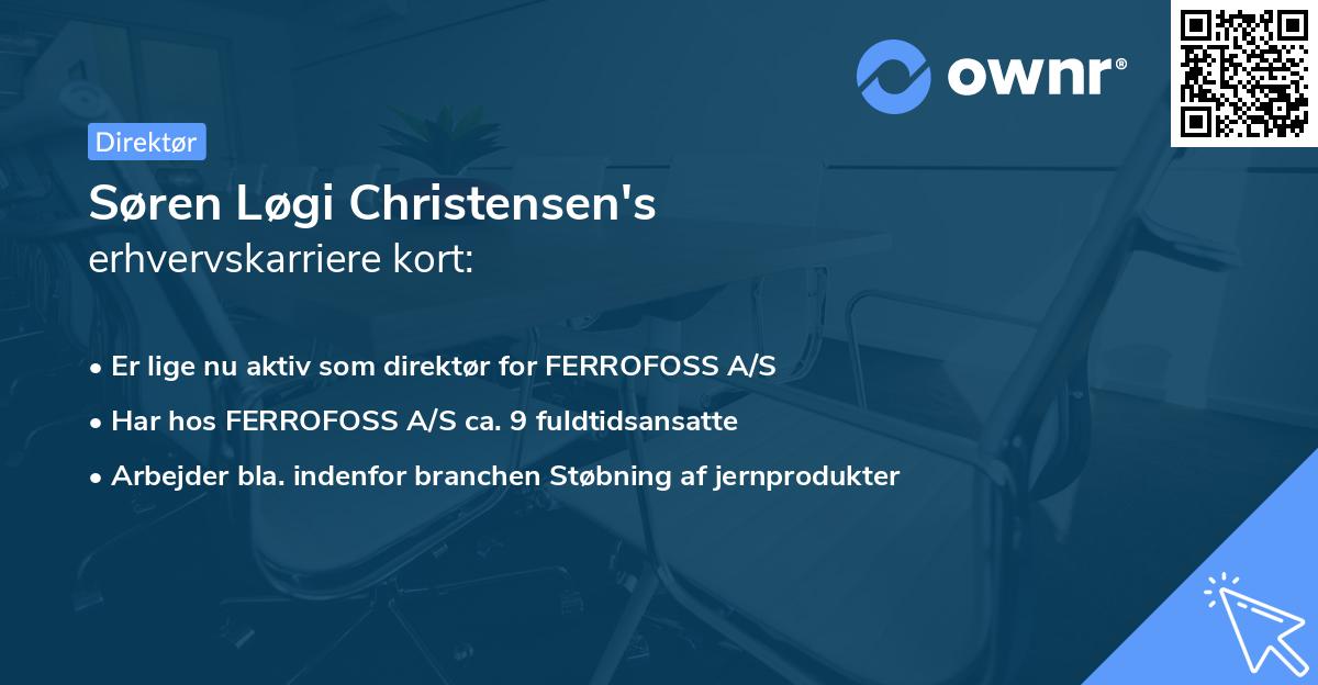 Søren Løgi Christensen's erhvervskarriere kort