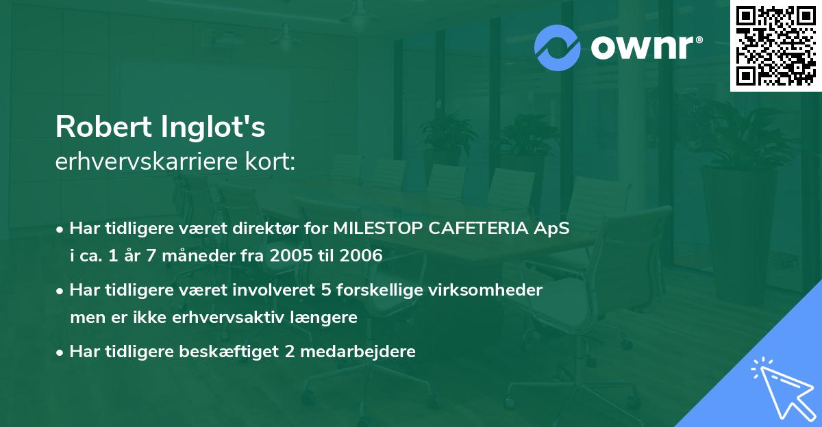 Robert Inglot's erhvervskarriere kort