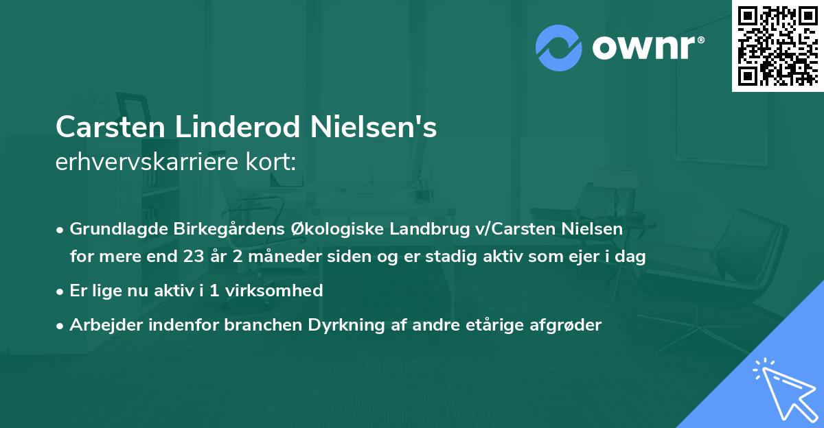 Carsten Linderod Nielsen's erhvervskarriere kort