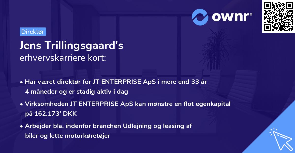 Jens Trillingsgaard's erhvervskarriere kort