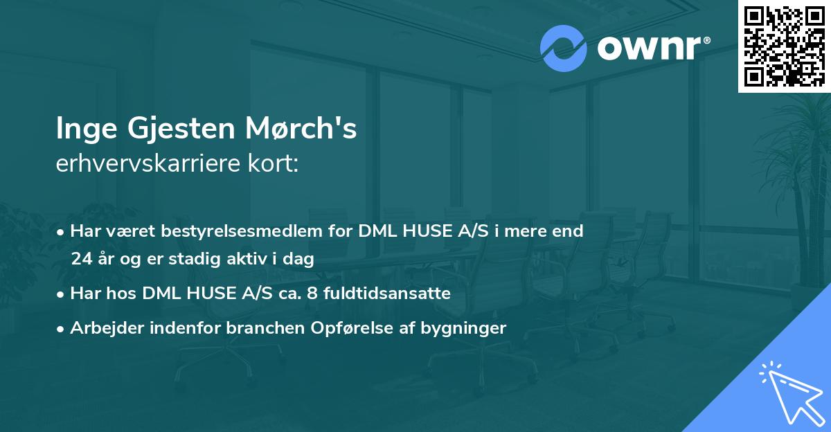 Inge Gjesten Mørch's erhvervskarriere kort