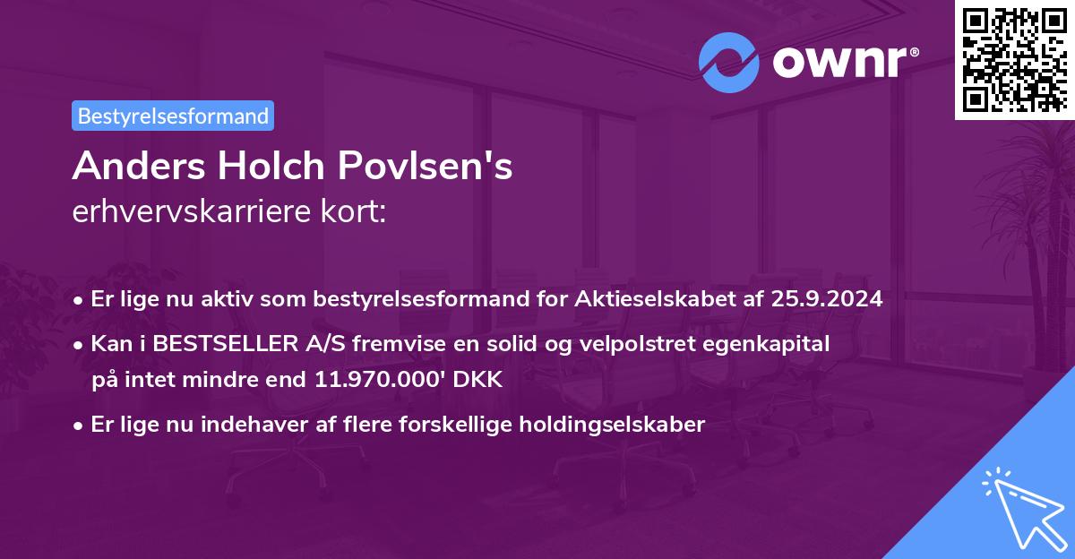 Anders Holch Povlsen's erhvervskarriere kort