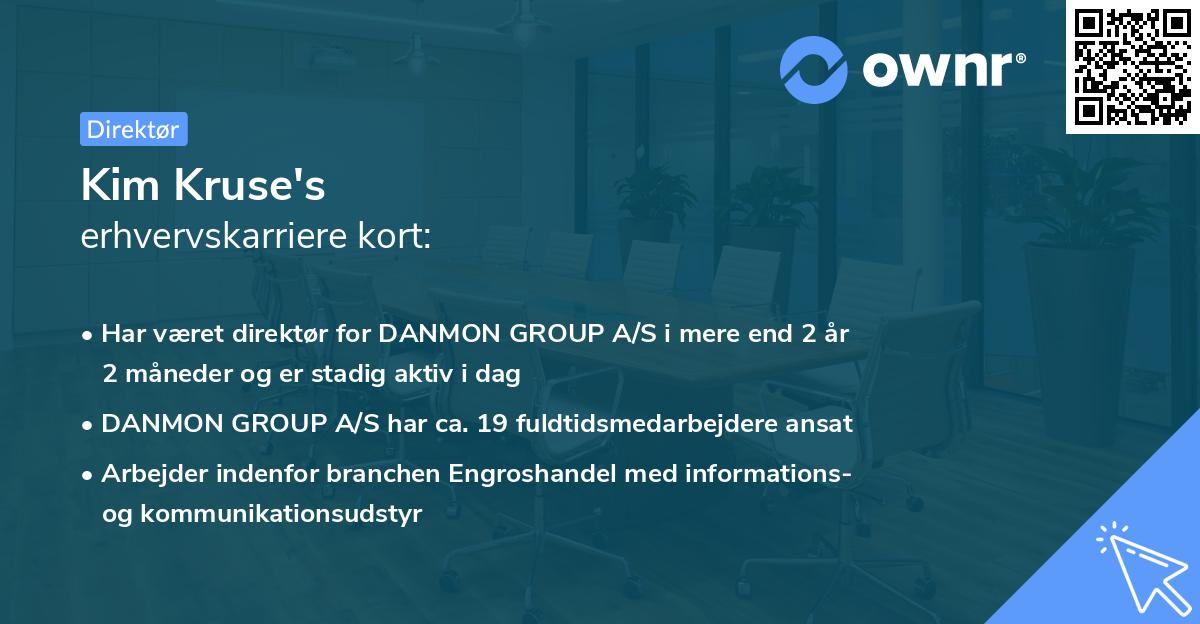Kim Kruse's erhvervskarriere kort