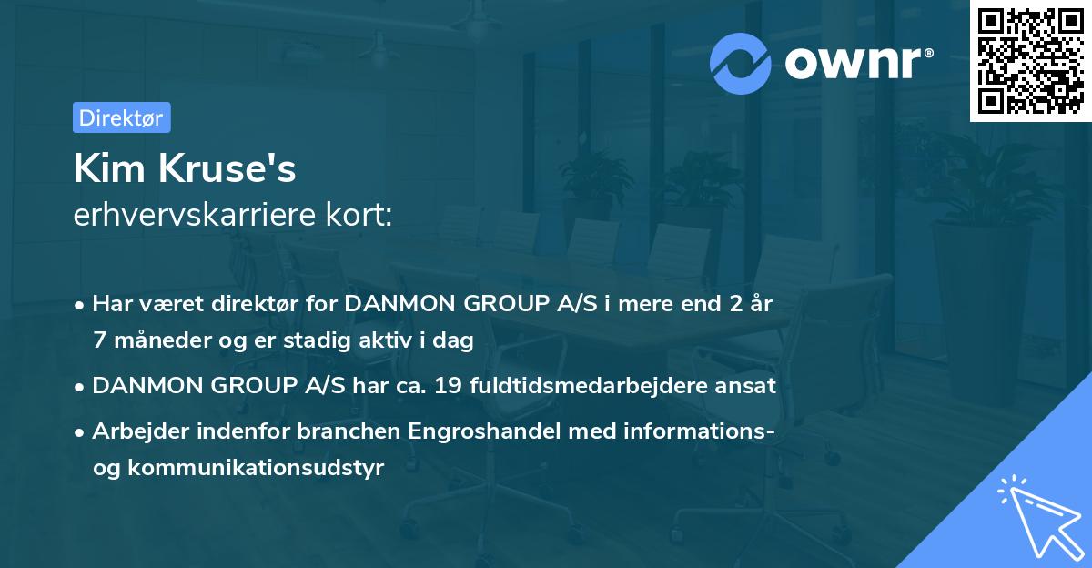 Kim Kruse's erhvervskarriere kort
