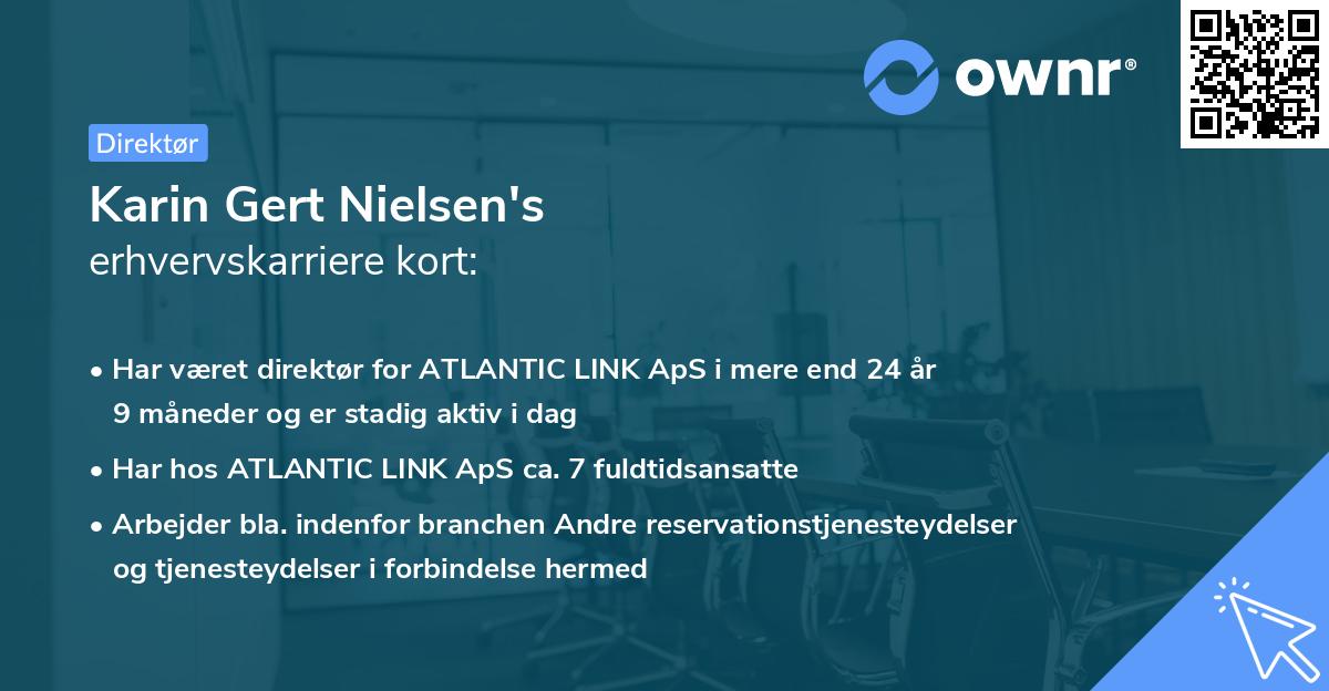 Karin Gert Nielsen's erhvervskarriere kort