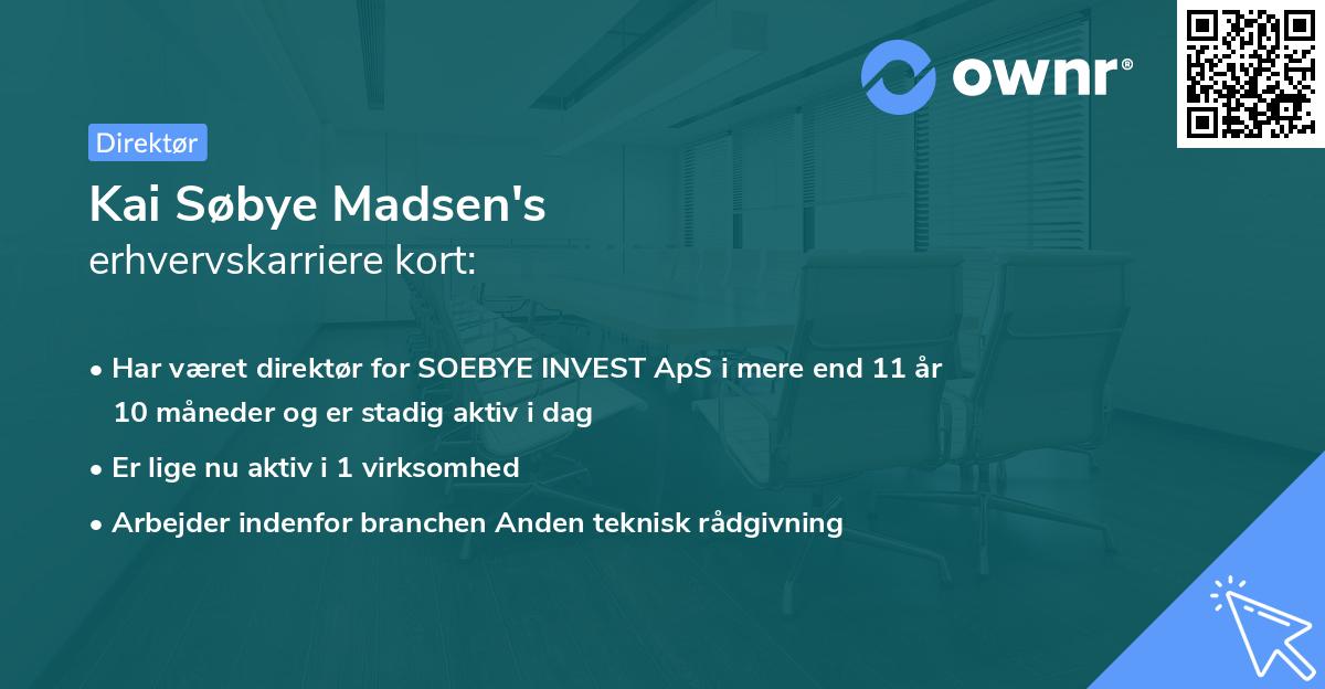 Kai Søbye Madsen's erhvervskarriere kort