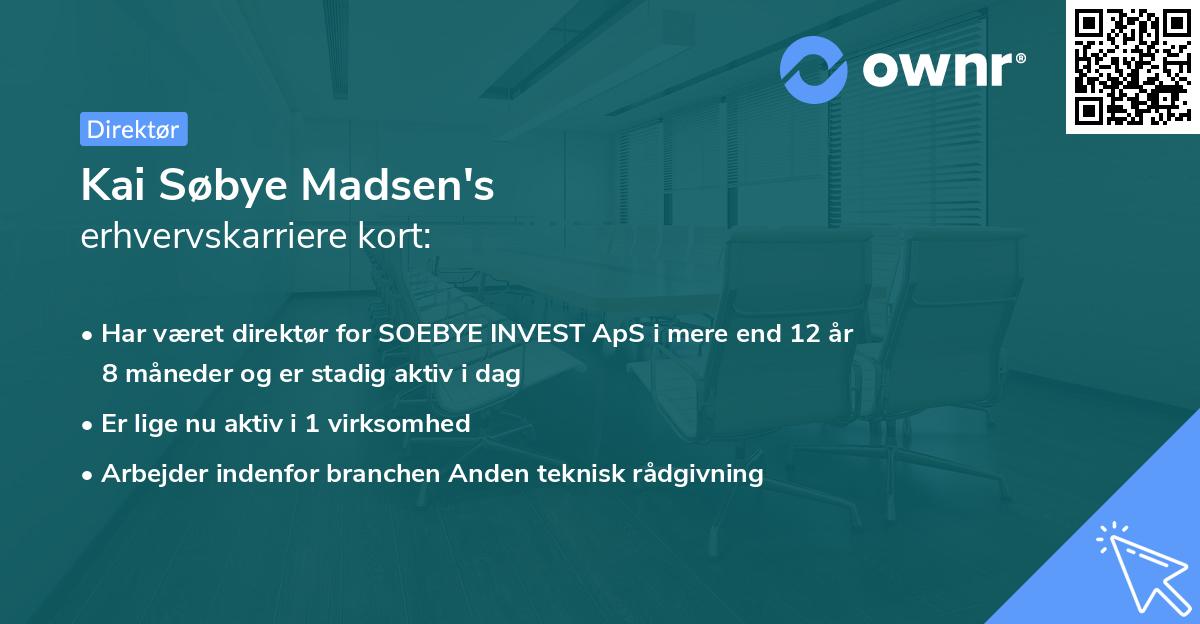 Kai Søbye Madsen's erhvervskarriere kort