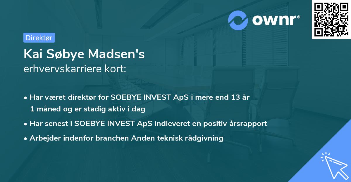 Kai Søbye Madsen's erhvervskarriere kort