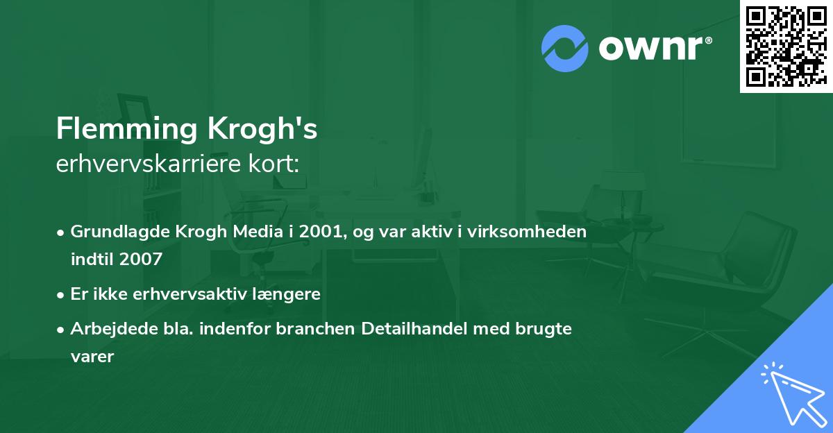 Flemming Krogh's erhvervskarriere kort