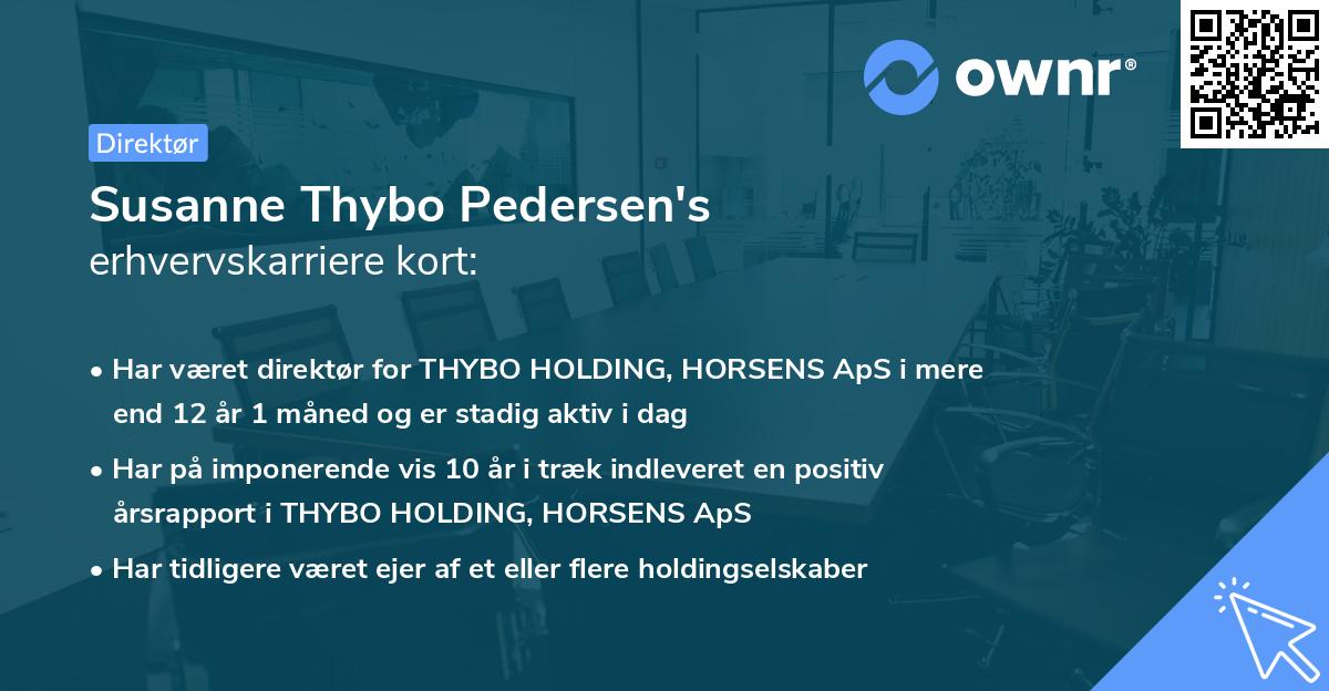 Susanne Thybo Pedersen's erhvervskarriere kort