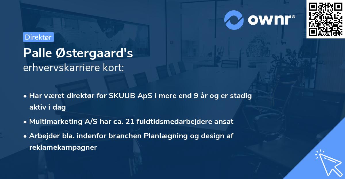 Palle Østergaard's erhvervskarriere kort