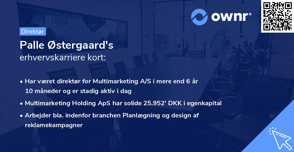 Palle Østergaard's erhvervskarriere kort
