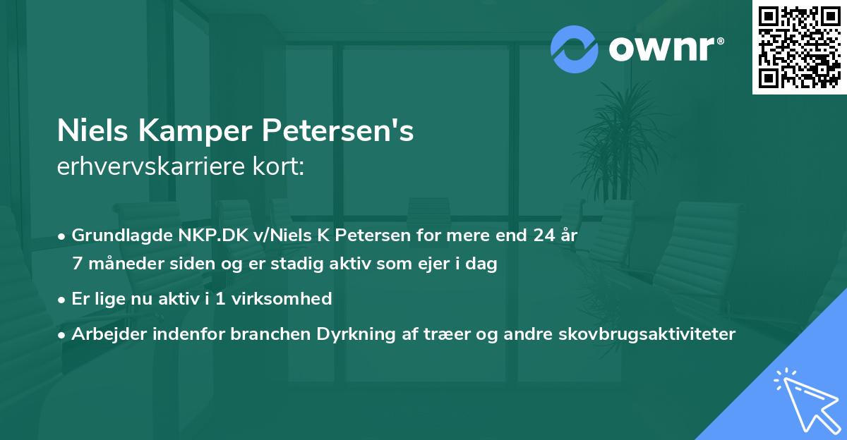 Niels Kamper Petersen's erhvervskarriere kort