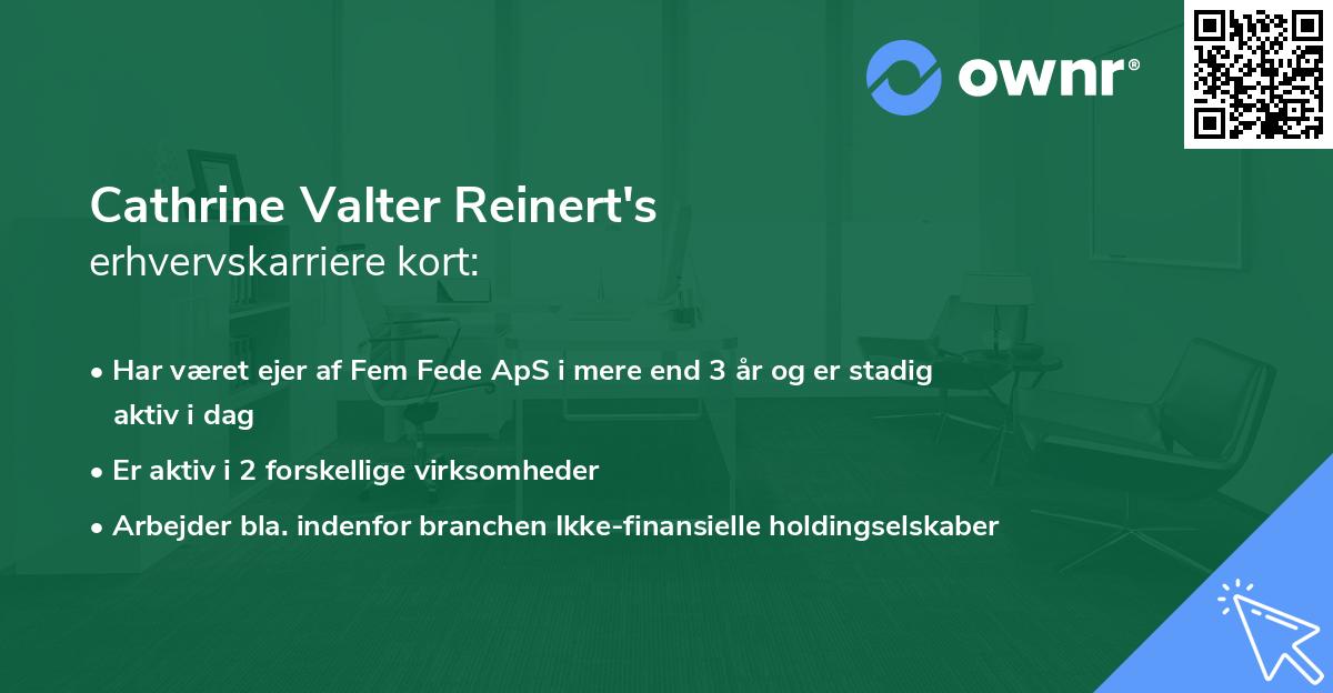 Cathrine Valter Reinert's erhvervskarriere kort