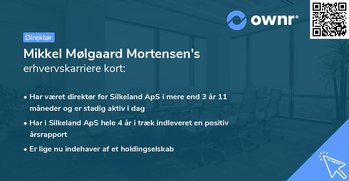 Mikkel Mølgaard Mortensen's erhvervskarriere kort
