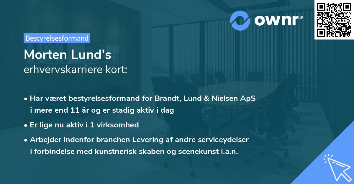 Morten Lund's erhvervskarriere kort