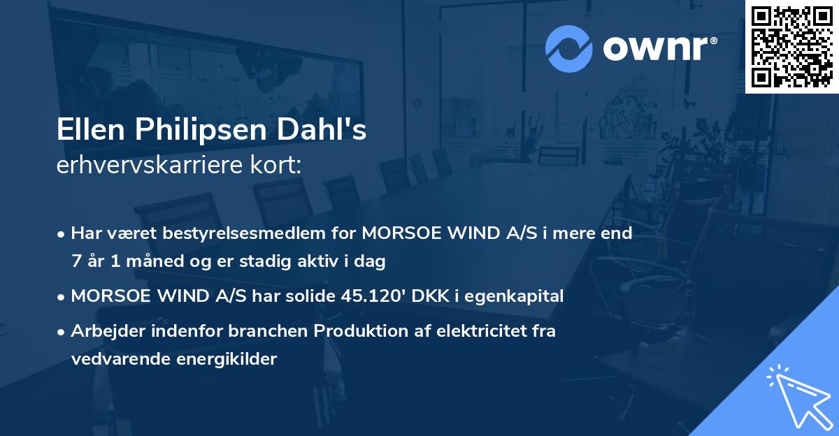Ellen Philipsen Dahl's erhvervskarriere kort
