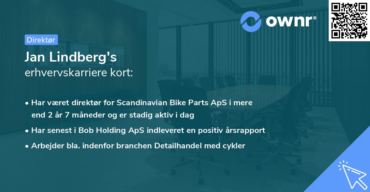 Jan Lindberg's erhvervskarriere kort