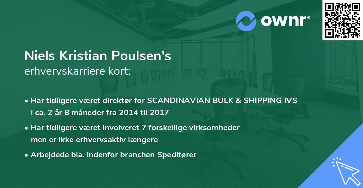Niels Kristian Poulsen's erhvervskarriere kort