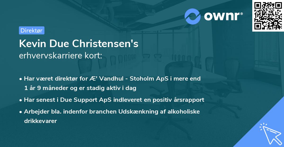 Kevin Due Christensen's erhvervskarriere kort