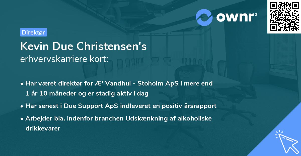 Kevin Due Christensen's erhvervskarriere kort