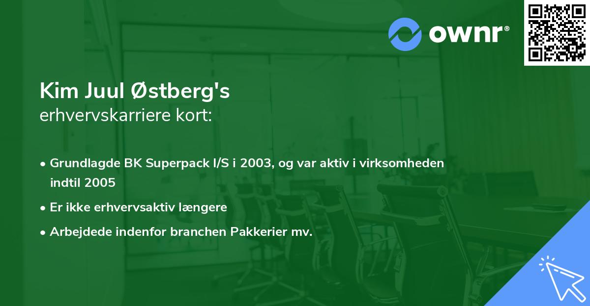 Kim Juul Østberg's erhvervskarriere kort