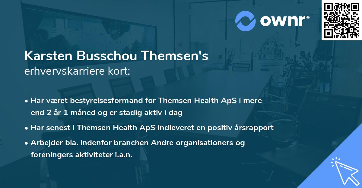 Karsten Busschou Themsen's erhvervskarriere kort