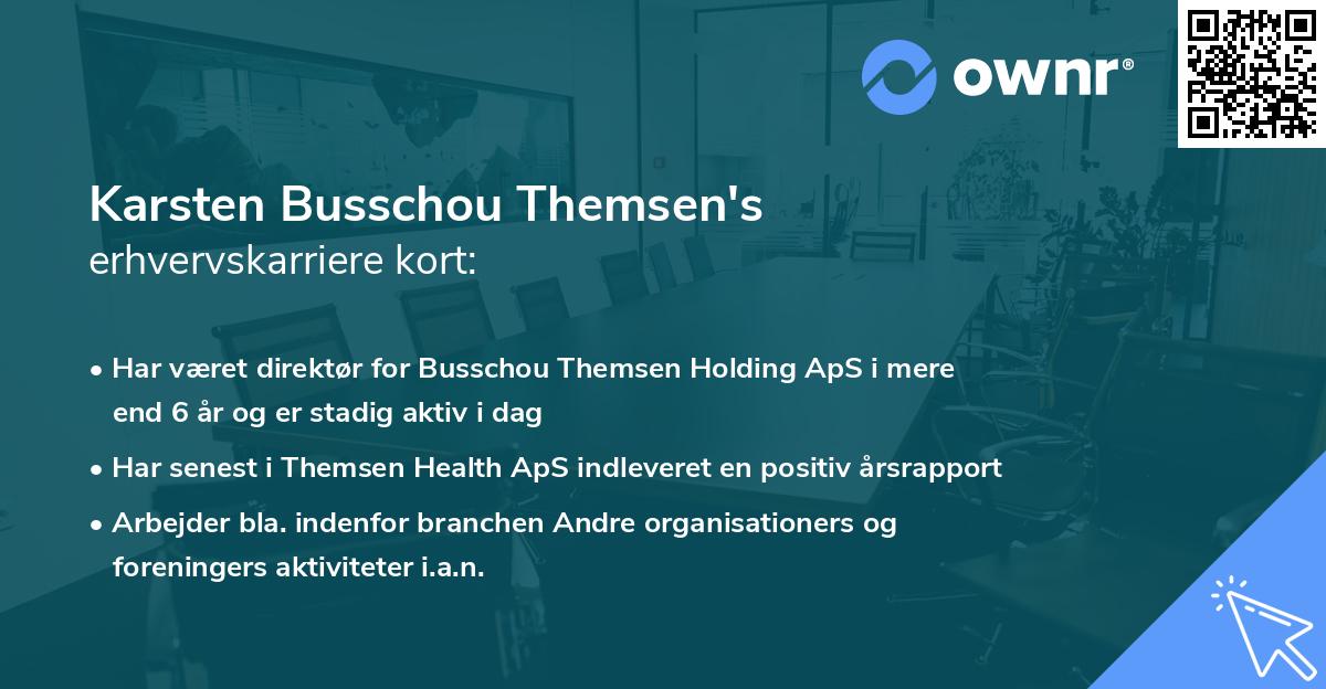 Karsten Busschou Themsen's erhvervskarriere kort