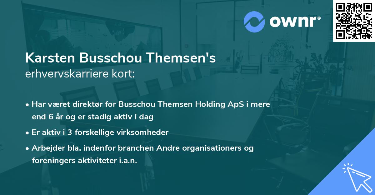 Karsten Busschou Themsen's erhvervskarriere kort